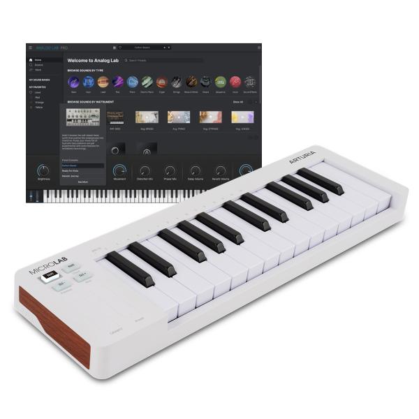 Arturia アートリア ［限定1台のみ］ MICROLAB MK3 WH BUNDLE MIDI キーボード USB-TYPE C 25鍵盤 ホワイト