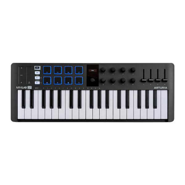 Arturia アートリア MINILAB 37 BK MIDI キーボード&パッドコントローラー ブラック DTM DAW ライブ 演奏 音楽制作