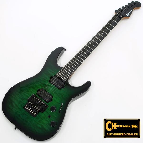 Charvel シャーベル Pro-Mod Plus Dinky DK24 HH FR QM EB / Cloaked Emerald Green 