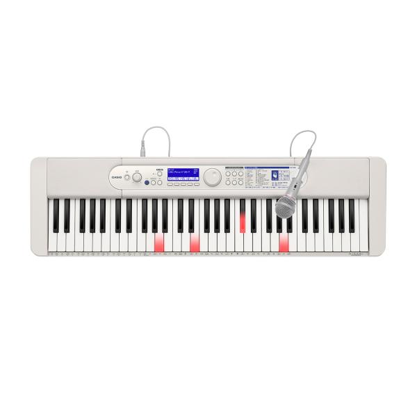 CASIO カシオ LK-550 WE ホワイト ポータブルキーボード 光る鍵盤