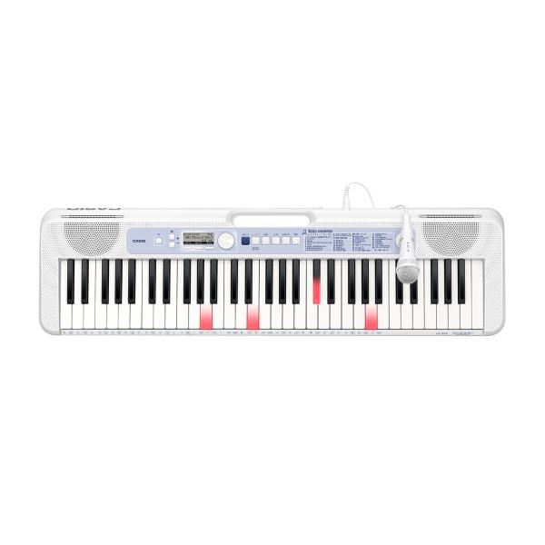 CASIO カシオ LK-350 ホワイト ポータブルキーボード 光る鍵盤 プレゼント 