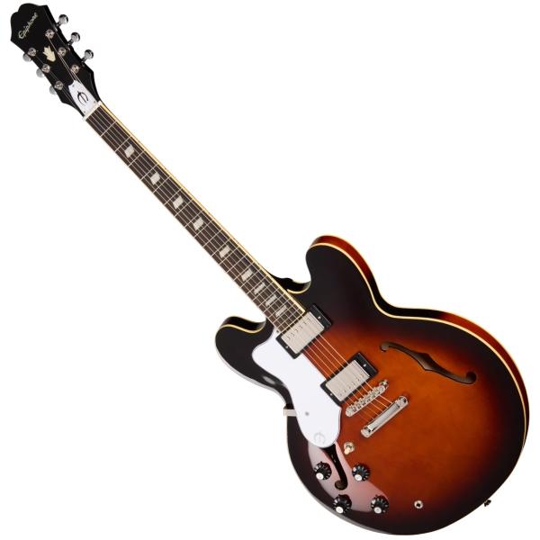 Epiphone エピフォン 左用 Bonehead Riviera Left-Handed, Dark Tobacco Sunburst レフトハンド  ポール・“ボーンヘッド”・アーサーズ  リビエラ 