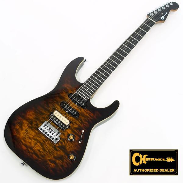 Charvel シャーベル Pro-Mod Plus Dinky DK24 HSS 2PT EB QM Amber Tiger Eye  ディンキー エレキギター プロモッド・プラス