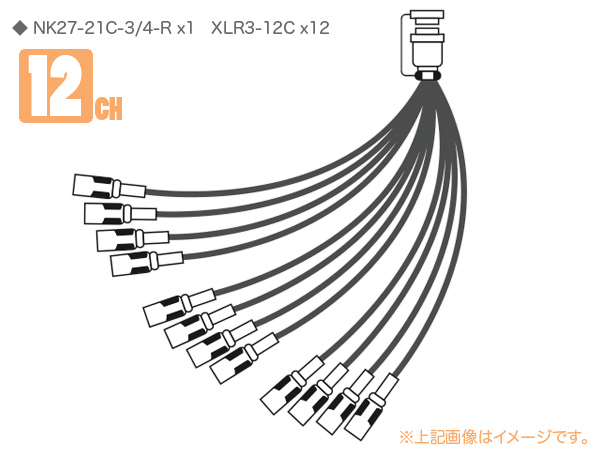 CANARE ( カナレ ) 12S2N1 ◆ 12ch セパレートコード ・NK27-21C-3/4-R x1 XLR3-12C×12