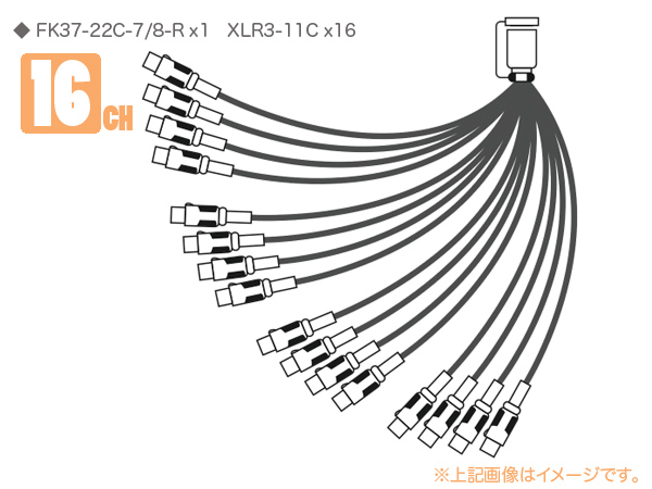 CANARE ( カナレ ) 16S1F2 ◆ 16ch セパレートコード ・FK37-22C-7/8-R x1 XLR3-11C×16