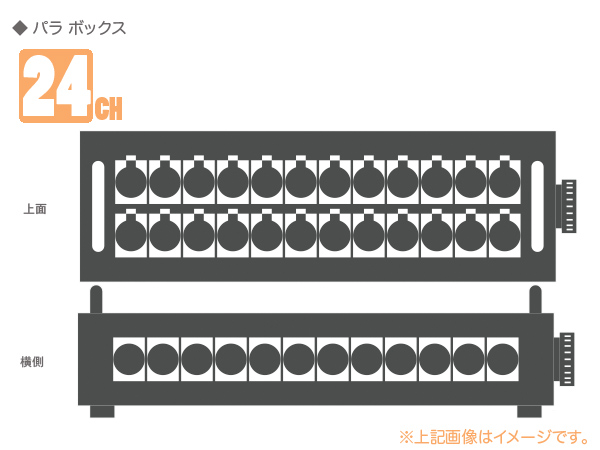 CANARE ( カナレ ) 24B12MS(F77) ◆ 24ch パラボックス ・D/MS3102A32A-10P×1