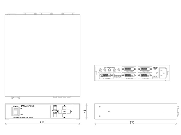 IMAGENICS ( イメージニクス ) DVH-14A ◇ 1入力4出力 DVI分配器 送料