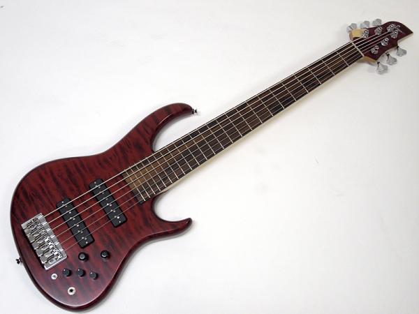 Sago ( Sago New Material Guitars ) Ridill 6 / Transparent Red 【サーモウッド  6弦 ベース   】