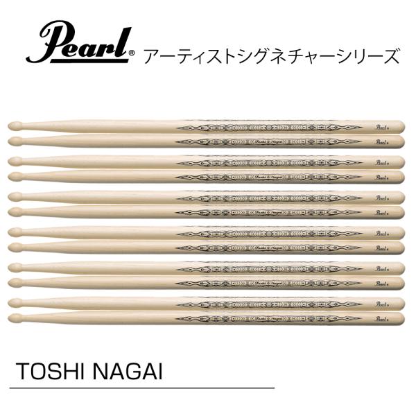 Pearl パール 164H TOSHI NAGAIモデル [1BOX/6ペア]  DRUM STICKS