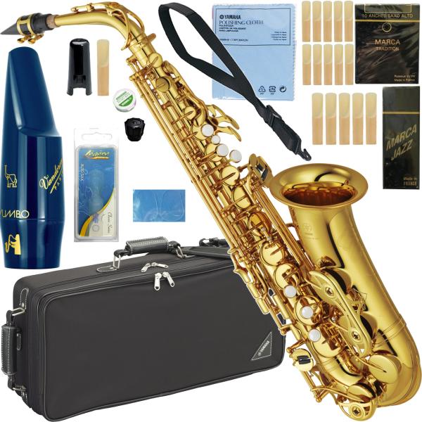 YAMAHA ヤマハ YAS-62 アルトサックス ラッカー 日本製 管楽器 Alto saxophone gold セルマーS80マウスピース セット D　北海道 沖縄 離島不可