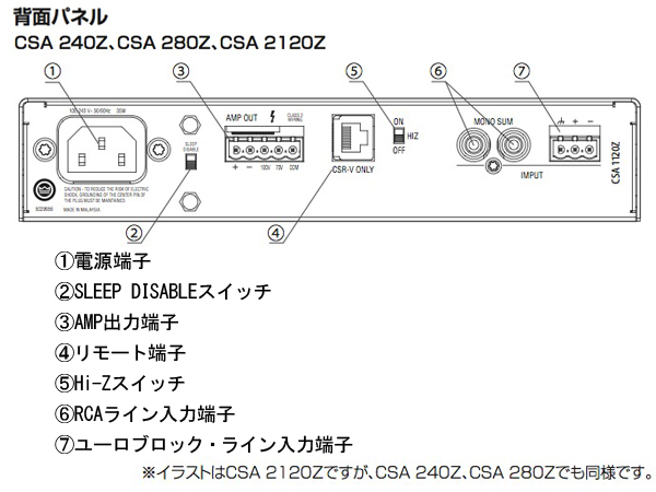 JBL ( ジェイビーエル ) CSA 280Z ◇ パワーアンプ ( ハイ・ロー兼用