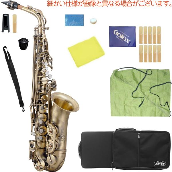 Kaerntner ( ケルントナー ) KAL-68AQ アルトサックス アンティーク カラー 管楽器 ヴィンテージ風 Alto saxophone KAL68AQ セット C　北海道 沖縄 離島 同梱不可