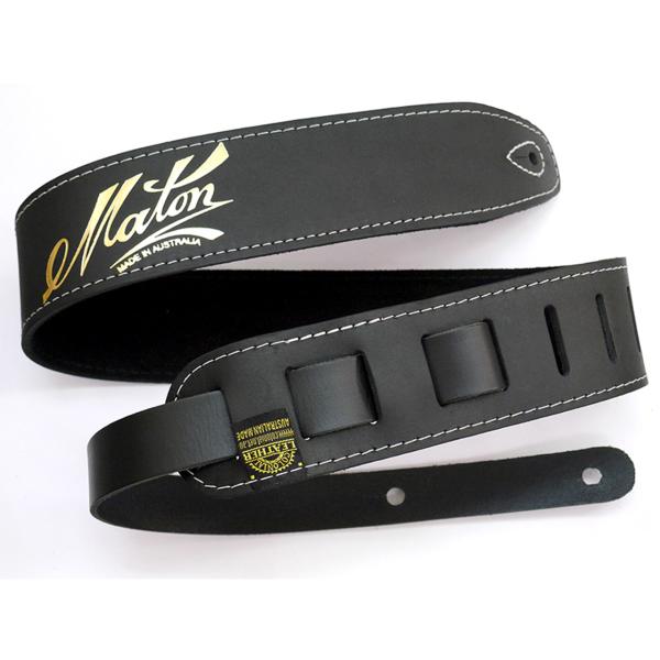 Maton Guitars メイトンギターズ Leather Strap STD / ブラック