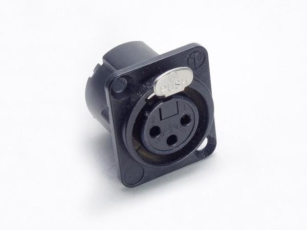 NEUTRIK ノイトリック NC3FD-LX-B ◆ 3ピン XLR レセプタクル(メス）黒