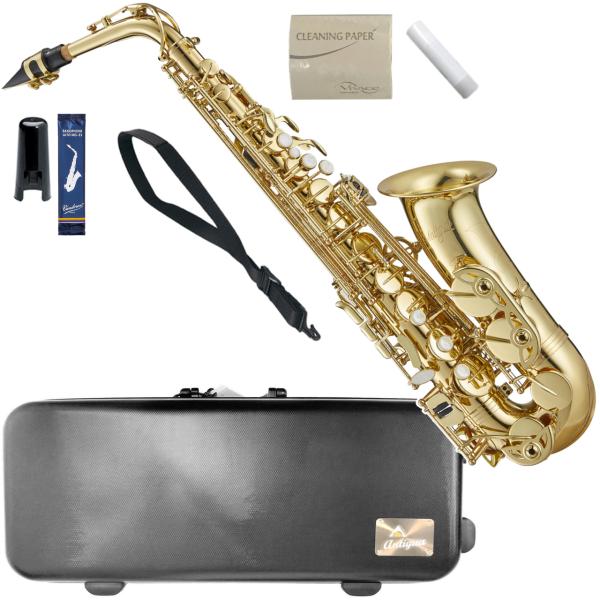 Antigua  ( アンティグア ) AS3108 アルトサックス アウトレット スタンダード GL ラッカー ゴールド 管楽器 alto saxophone standard　北海道 沖縄 離島不可