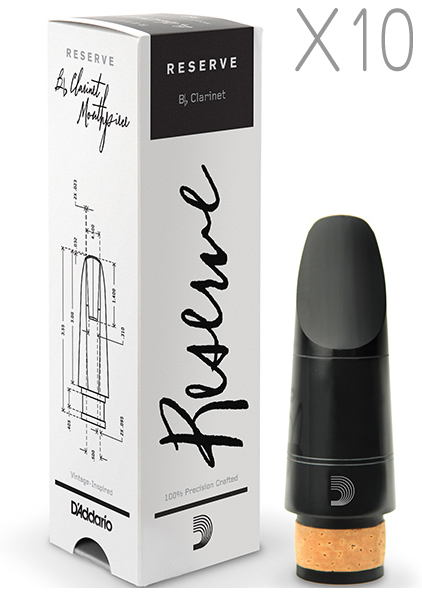D'Addario Woodwinds ダダリオ ウッドウィンズ X10 MCR-X10 レゼルヴ クラリネット マウスピース RICO RESERVE B♭ clarinet mouthpieces LRICRECLMPX10　北海道 沖縄 離島不可
