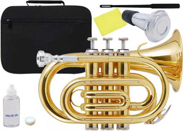 Kaerntner ケルントナー KTR-33P GOLD ポケットトランペット ゴールド ミニ トランペット B♭ KTR33P GD 管楽器 セット D　北海道不可 沖縄不可 離島不可 代引き不可 同梱不可