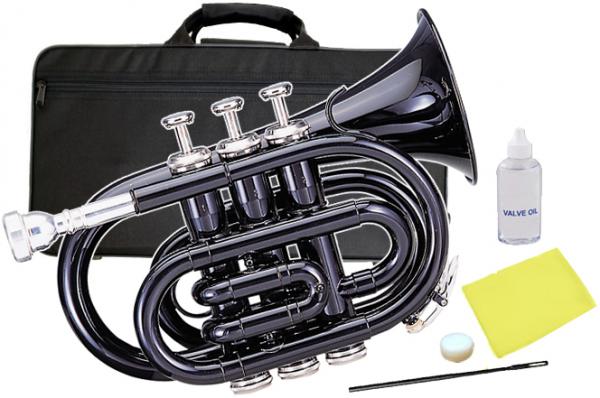 Kaerntner ケルントナー KTR-33P Black ポケットトランペット 黒色 ブラック ミニ トランペット 管楽器 KTR33P BK　北海道不可 沖縄不可 離島不可 代引き不可 同梱不可