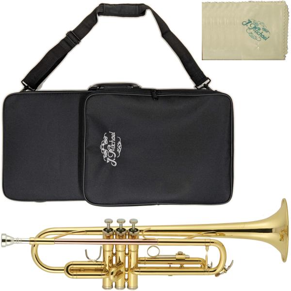 J Michael ( Jマイケル ) TR-380 トランペット ラッカー 新品 アウトレット レッドブラスマウスパイプ  管楽器 B♭ Trumpet gold 　北海道 沖縄 離島 代引き 同梱不可