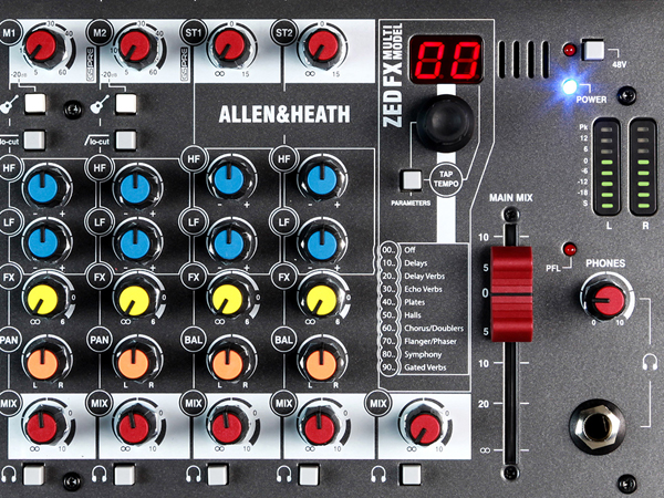 ZED-6FX　ALLEN　HEATH　アレンアンドヒース　エフェクト搭載コンパクトミ-