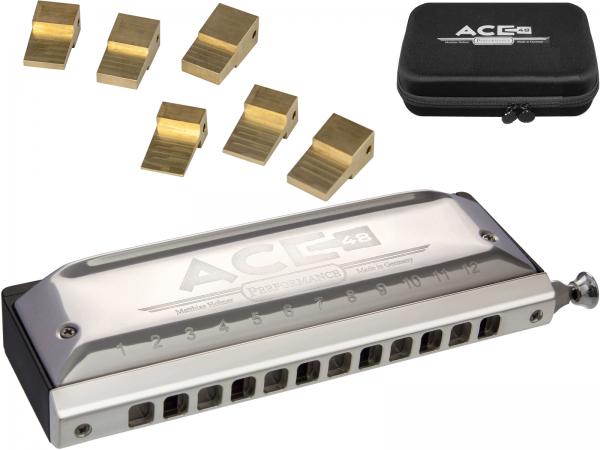 HOHNER ( ホーナー ) ACE 48 クロマチックハーモニカ アウトレット 7548/48 12穴 ブロック調整 スライド式 ハーモニカ 樹脂ボディ エース48 　北海道 沖縄 離島不可