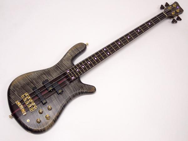 Warwick ( ワーウィック ) Custom Shop Streamer Stage I 4st Matching Head Custom/ Bleached Nirvana Black Transparent Satin & Purple LED