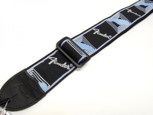 Fender ( フェンダー ) Monogrammed  Strap(Black/Lt Gray/Med Blue)  【在庫限りモノグラム  ギター ・ベース ストラップ 】