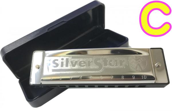 HOHNER ( ホーナー ) シルバースター 504/20 C調 Silver Star 10穴 ブルースハープ テンホールズ ハーモニカ 樹脂ボディ blues harmonica　北海道 沖縄 離島不可