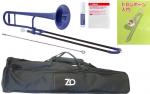 ZO ゼットオー TTB-10 テナートロンボーン ダークブルー アウトレット プラスチック 細管 tenor trombone Blue セット A　北海道 沖縄 離島不可