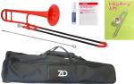 ZO ゼットオー TTB-01 テナートロンボーン レッド 細管 アウトレット プラスチック 管楽器 tenor trombone red セット A　北海道 沖縄 離島不可