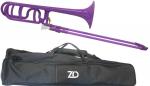 ZO ( ゼットオー ) トロンボーン 太管 TB-04 パープル アウトレット プラスチック B♭ F テナーバストロンボーン tenor bass trombone  purple　北海道 沖縄 離島不可