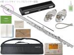Pearl Flute パールフルート PF-525RBE H管 リングキィ フルート リッププレート ライザー 銀製 オフセット Brillante H足足部管 PF525RBE セット B　北海道 沖縄 離島不可
