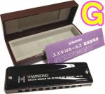 SUZUKI スズキ G調 HAMMOND HA-20 ブルースハーモニカ 10穴 ハーモニカ 日本製 テンホールズ ブルースハープ型 ハモンド 黒色 メジャー マウスオルガン