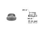 Sugiproduct スギプロダクト PF-43-joint・変換ネジ ジョイント ◆ スタンド側 : W3/8 AKG ◆ ホルダー側 : PF1/2 BTS 