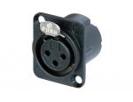 NEUTRIK ノイトリック NC3FD-LX-B ◆ 3ピン XLR レセプタクル(メス）黒