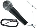 SHURE シュア SM58-LCE TAMAシルバーマイクスタンドSET （フォーン-XLR） 