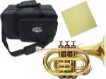 J Michael Jマイケル 3年保証 TR-350PL ポケットトランペット 新品アウトレット ラッカー ゴールド　以下は対応不可 北海道 沖縄 離島 同梱 代引き