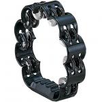 アウトレット ブラック 花型 タンバリン 23cm プラスチック製 ダブルジングル パーカッション black flower tambourine 花形 打楽器　北海道 沖縄 離島不可