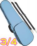 CarloGiordano カルロジョルダーノ TRC-100C ライトブルー 水色 3/4 バイオリンケース 子供用 リュック セミハードケース 4分の3 ケース violin case SBL　北海道 沖縄 離島不可