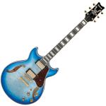 Ibanez アイバニーズ AM93QM JBB セミアコ   エレキギター  Jet Blue Burs