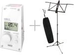 KORG コルグ KDM-3-WH デジタル メトロノーム ホワイト 電子メトロノーム white digital metronome KDM-3 WH AMS-100 アルミ譜面台 セット　北海道 沖縄 離島不可