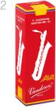 vandoren バンドーレン SR342R バリトンサックス リード ジャバ ファイルド レッドカット 2番 1箱 5枚 赤箱 Baritone saxophone reed JAVA FILED RED CUT 2.0