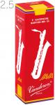 vandoren ( バンドーレン ) SR3425R バリトンサックス 2.5 リード ジャバ ファイルド レッドカット 5枚 赤箱 Baritone sax reed JAVA FILED RED CUT 2-1/2　北海道 沖縄 離島不可