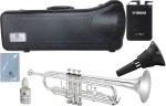 JUPITER  ( ジュピター ) JTR500S トランペット 銀メッキ 管楽器 本体 シルバー カラー B♭ JTR-500 Trumpet サイレントブラス SB7X セット B　北海道 沖縄 離島不可