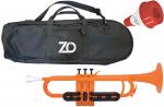 ZO ゼットオー トランペット TP-11BK オレンジ アウトレット プラスチック 樹脂製 管楽器 B♭ trumpet orange ミュート レッド セット C　北海道 沖縄 離島不可