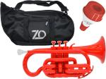 ZO ( ゼットオー ) コルネット CN-01 レッド 調整品 新品 アウトレット プラスチック 管楽器 cornet Red 楽器 ミュート セット　北海道 沖縄 離島不可