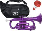 ZO ( ゼットオー ) コルネット CN-04 パープル 調整品 新品 アウトレット プラスチック 管楽器 cornet purple 楽器 ミュート セット　北海道 沖縄 離島不可