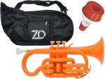 ZO ( ゼットオー ) コルネット CN-11 オレンジ 調整品 新品 アウトレット プラスチック 管楽器 cornet orange 楽器 ミュート セット　北海道 沖縄 離島不可