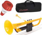 PINSTRUMENTS pTrumpet イエロー 新品 プラスチック トランペット B♭ 管楽器 Pトランペット trumpet yellow PTRUMPET1Y ミュート セット 2