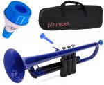 PINSTRUMENTS pTrumpet ブルー 新品 プラスチック トランペット B♭ 管楽器 Pトランペット マウスピース trumpet blue PTRUMPET1B ミュート セット 1